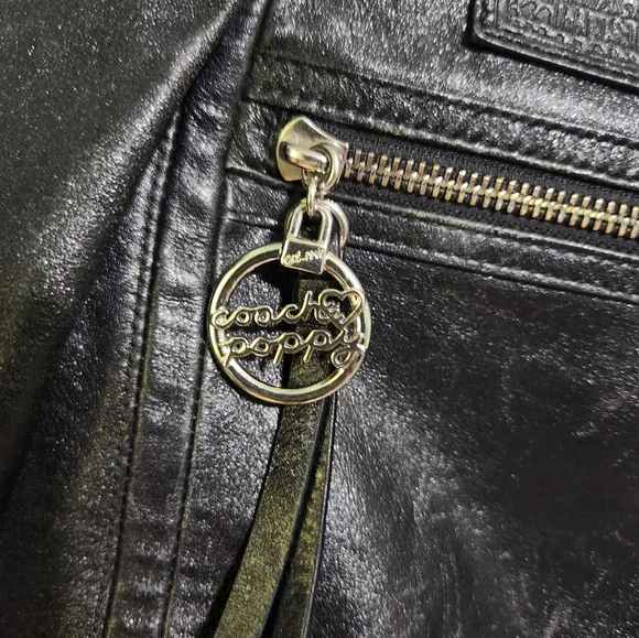 Coach Poppy Black Shimmer Convertible Crossbody - Picture 3 of 16